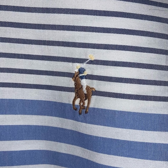 ❌❌SOLD❌❌RALPH LAUREN MEN’S SLIM FIT STRETCH OXFORD LONG SLEEVE BUTTON SHIRT - Picture 3 of 4